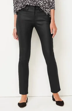 J.Jill Authentic Fit Coated Slim-Leg Jeans | Jjill-Women Pants & Jeans