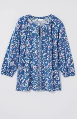 J.Jill Border-Printed Floral Top | Jjill-Women Tops & Tees