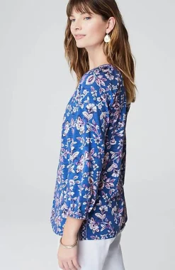 J.Jill Border-Printed Floral Top | Jjill-Women Tops & Tees