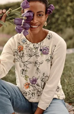 J.Jill Botanical Gardens Embroidered Top | Jjill-Women Shirts & Blouses