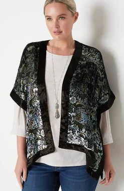 J.Jill Burnout Velvet Ruana | Jjill-Women Ponchos, Ruanas & Scarves