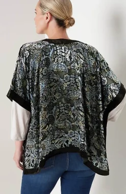 J.Jill Burnout Velvet Ruana | Jjill-Women Ponchos, Ruanas & Scarves