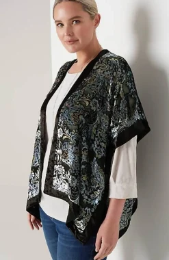 J.Jill Burnout Velvet Ruana | Jjill-Women Ponchos, Ruanas & Scarves