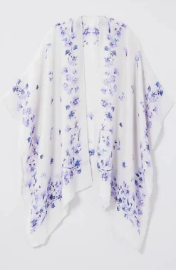 J.Jill Butterfly-Printed Ruana | Jjill-Women Ponchos, Ruanas & Scarves