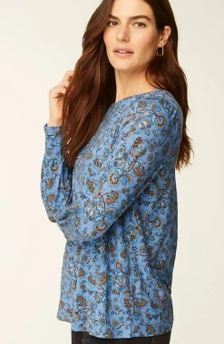 J.Jill Buttoned-Back Cuffed Blouse | Jjill-Women Tops & Tees