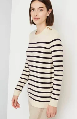 J.Jill Buttoned-Shoulder Pullover Sweater | Jjill-Women Sweaters