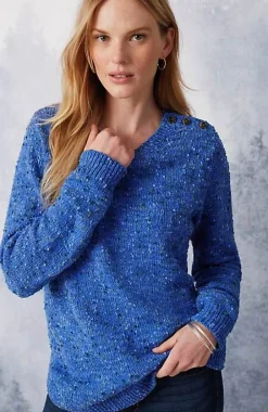 J.Jill Buttoned-Shoulder Pullover Sweater | Jjill-Women Sweaters