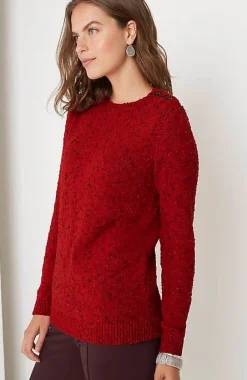 J.Jill Buttoned-Shoulder Pullover Sweater | Jjill-Women Sweaters