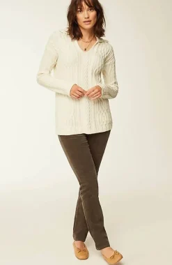 J.Jill Cabled Polo Sweater | Jjill-Women Sweaters
