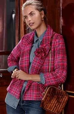 J.Jill Chenille Plaid Swing Jacket | Jjill-Women Jackets & Coats