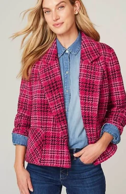 J.Jill Chenille Plaid Swing Jacket | Jjill-Women Jackets & Coats