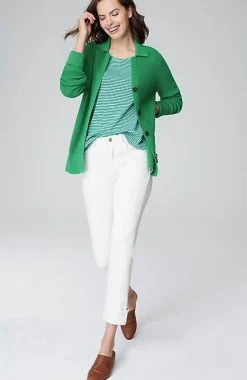 J.Jill Collared Button-Front Textured Cardi | Jjill-Women Sweaters