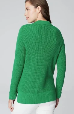 J.Jill Collared Button-Front Textured Cardi | Jjill-Women Sweaters