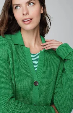J.Jill Collared Button-Front Textured Cardi | Jjill-Women Sweaters
