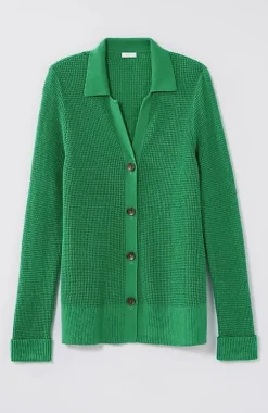 J.Jill Collared Button-Front Textured Cardi | Jjill-Women Sweaters
