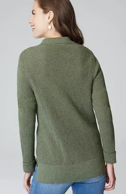 J.Jill Collared Button-Front Textured Cardi | Jjill-Women Sweaters