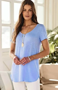 J.Jill Cotton And Tencel Modal Shirttail Tunic | Jjill-Women Tops & Tees