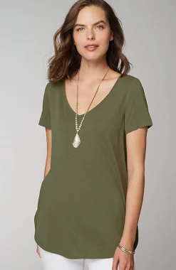 J.Jill Cotton And Tencel Modal Shirttail Tunic | Jjill-Women Tops & Tees