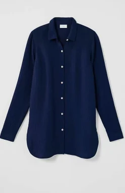 J.Jill Cotton-Gauze Split-Hem Tunic | Jjill-Women Tunics