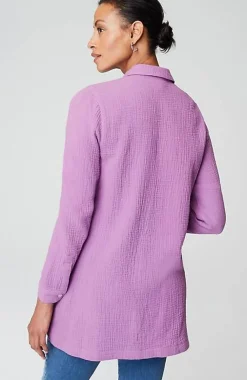 J.Jill Cotton-Gauze Split-Hem Tunic | Jjill-Women Tunics