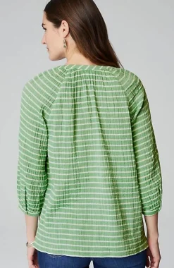 J.Jill Cotton-Gauze Striped Button-Front Top | Jjill-Women Shirts & Blouses