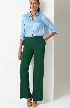 J.Jill Crepe Wide-Leg Trousers | Jjill-Women Pants & Jeans