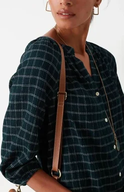 J.Jill Crinkled Plaid Relaxed Top | Jjill-Women Shirts & Blouses