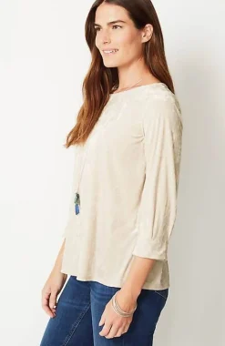 J.Jill Crushed-Velvet A-Line Top | Jjill-Women Tops & Tees