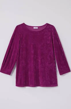 J.Jill Crushed-Velvet A-Line Top | Jjill-Women Tops & Tees
