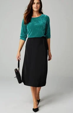 J.Jill Crushed-Velvet A-Line Top | Jjill-Women Tops & Tees