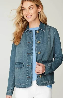 J.Jill Curved-Hem Denim Jacket | Jjill-Women Jackets & Coats