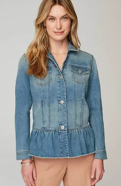 J.Jill Denim Peplum Jacket | Jjill-Women Jackets & Coats