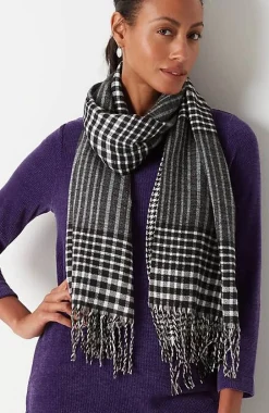 J.Jill Double-Face Reversible Plaid Mix Scarf | Jjill-Women Ponchos, Ruanas & Scarves