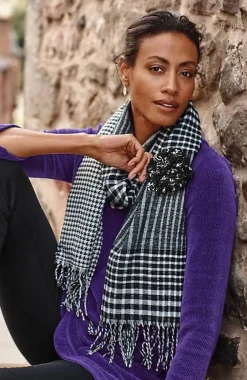 J.Jill Double-Face Reversible Plaid Mix Scarf | Jjill-Women Ponchos, Ruanas & Scarves