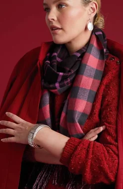 J.Jill Double-Face Reversible Plaid Mix Scarf | Jjill-Women Ponchos, Ruanas & Scarves