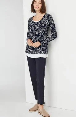 J.Jill Double-Layer Scoop-Neck Tee | Jjill-Women Tops & Tees