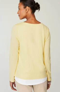 J.Jill Double-Layer Scoop-Neck Tee | Jjill-Women Tops & Tees
