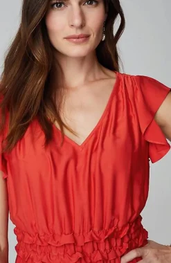 J.Jill Elevated Ruffle-Trimmed Midi Dress | Jjill-Women Dresses