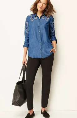 J.Jill Embroidered Indigo Tunic | Jjill-Women Tunics