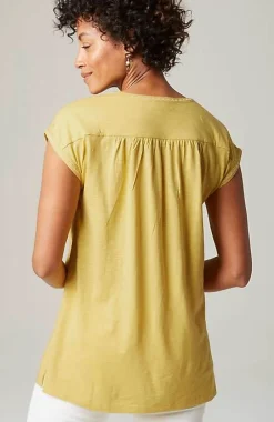 J.Jill Embroidered Mixed-Media Tunic | Jjill-Women Tops & Tees
