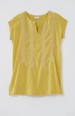 J.Jill Embroidered Mixed-Media Tunic | Jjill-Women Tops & Tees