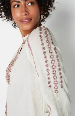 J.Jill Embroidered U0026 Beaded Peasant Top | Jjill-Women Tops & Tees