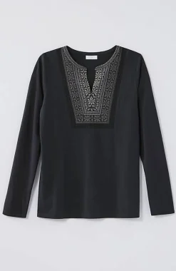 J.Jill Fair Isle Embroidered Top | Jjill-Women Tops & Tees