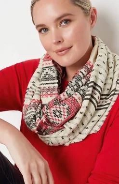 J.Jill Fair Isle Jacquard Infinity Scarf | Jjill-Women Ponchos, Ruanas & Scarves