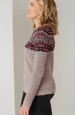 J.Jill Fair Isle Split-Neck Sweater | Jjill-Women Sweaters