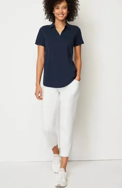 J.Jill Fit Cotton-Stretch Polo Shirt | Jjill-Women Tops & Tees