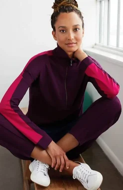J.Jill Fit Half-Zip Color-Block Sweatshirt | Jjill-Women Tops & Tees