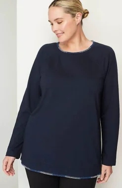 J.Jill Fit Ombre-Stitched Tunic Sweatshirt | Jjill-Women Tops & Tees