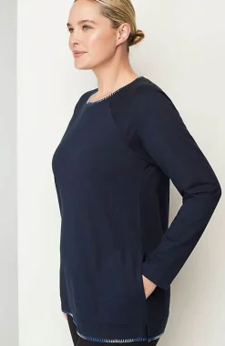 J.Jill Fit Ombre-Stitched Tunic Sweatshirt | Jjill-Women Tops & Tees
