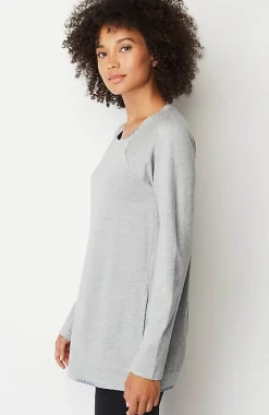 J.Jill Fit Ombre-Stitched Tunic Sweatshirt | Jjill-Women Tops & Tees